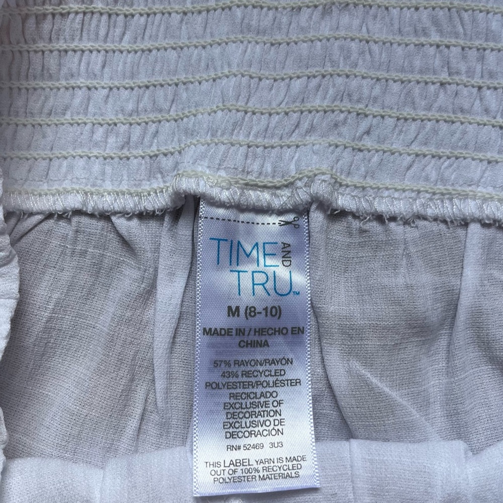 NWOT Time And Tru White Palazzo Pants M - Picture 3 of 3